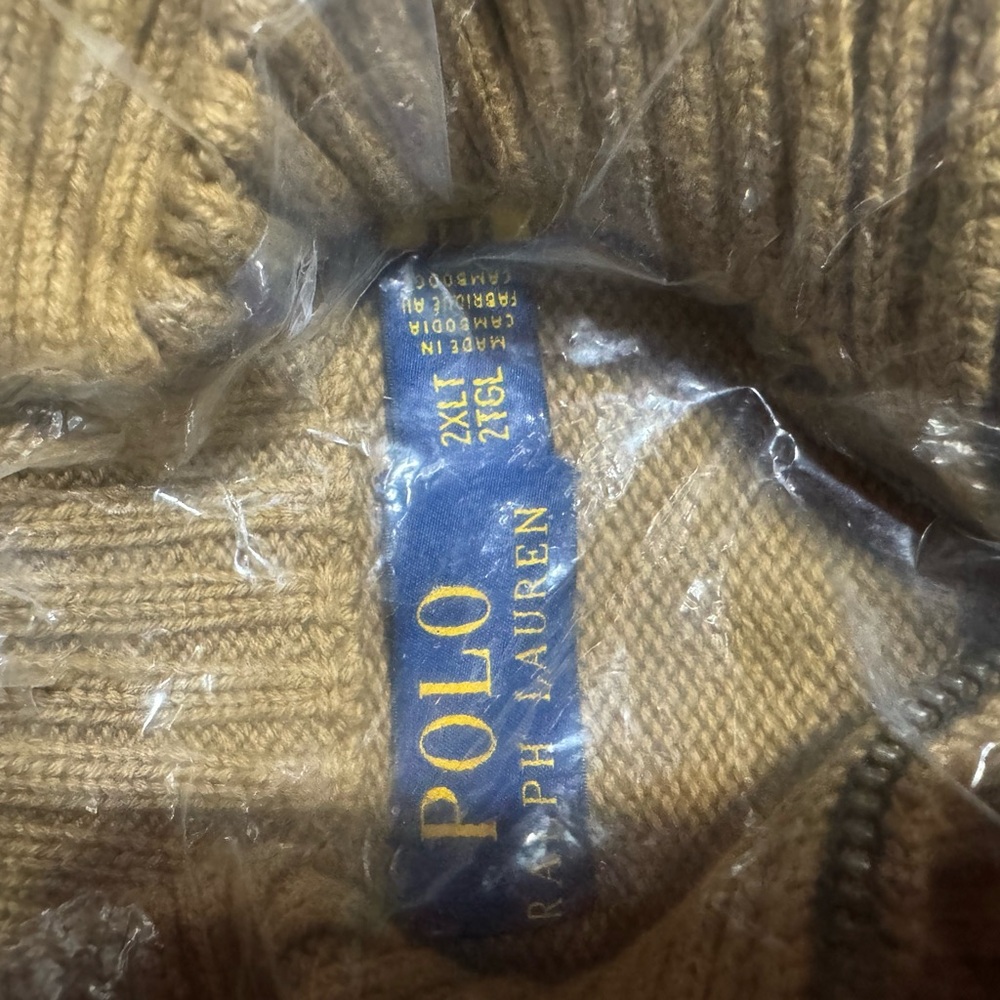 Polo by Ralph Lauren Men's Brown Zip-Up Sweater
